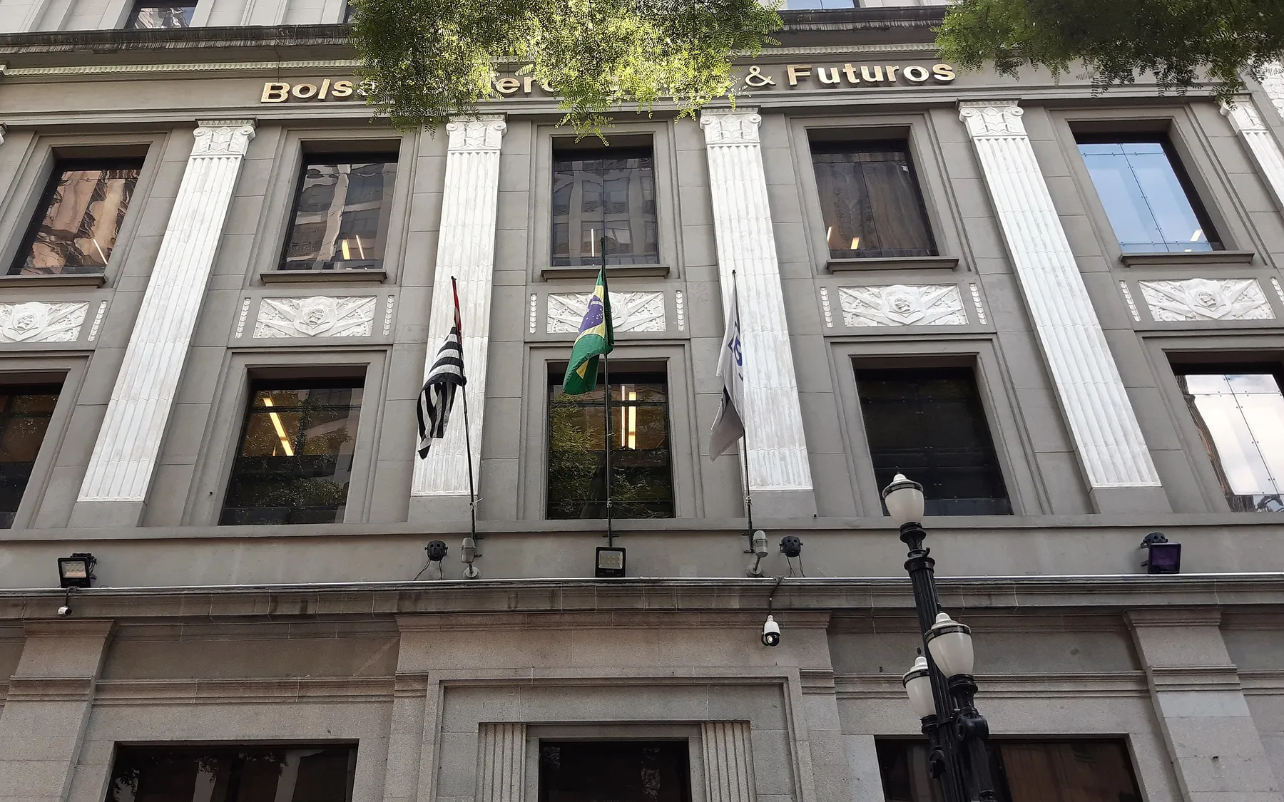 The historic exchange building in central São Paulo.