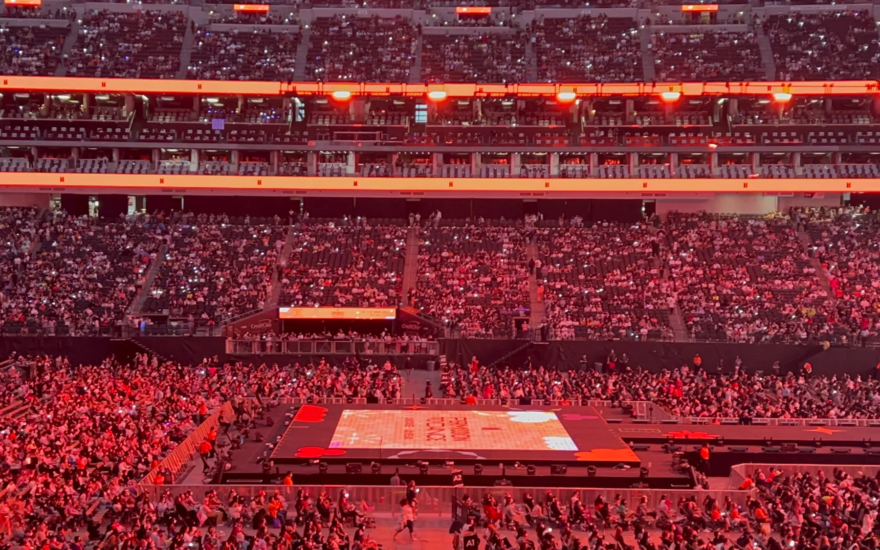 Allegiant Stadium in Las Vegas during a BTS concert in 2022.