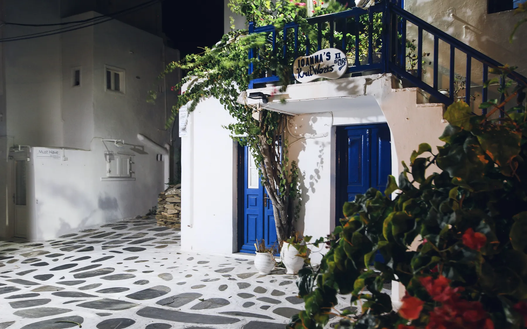 Mykonos town and harbour, Greece.