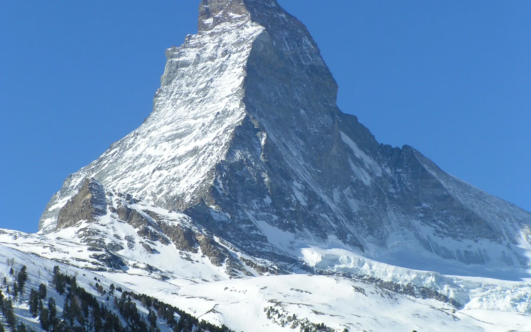 The Matterhorn seen from Zermatt.