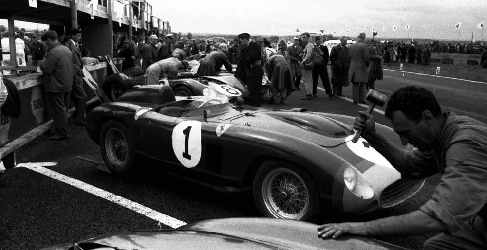 Ferrari 290 MM chassis 0626 at Kristianstad in 1956.