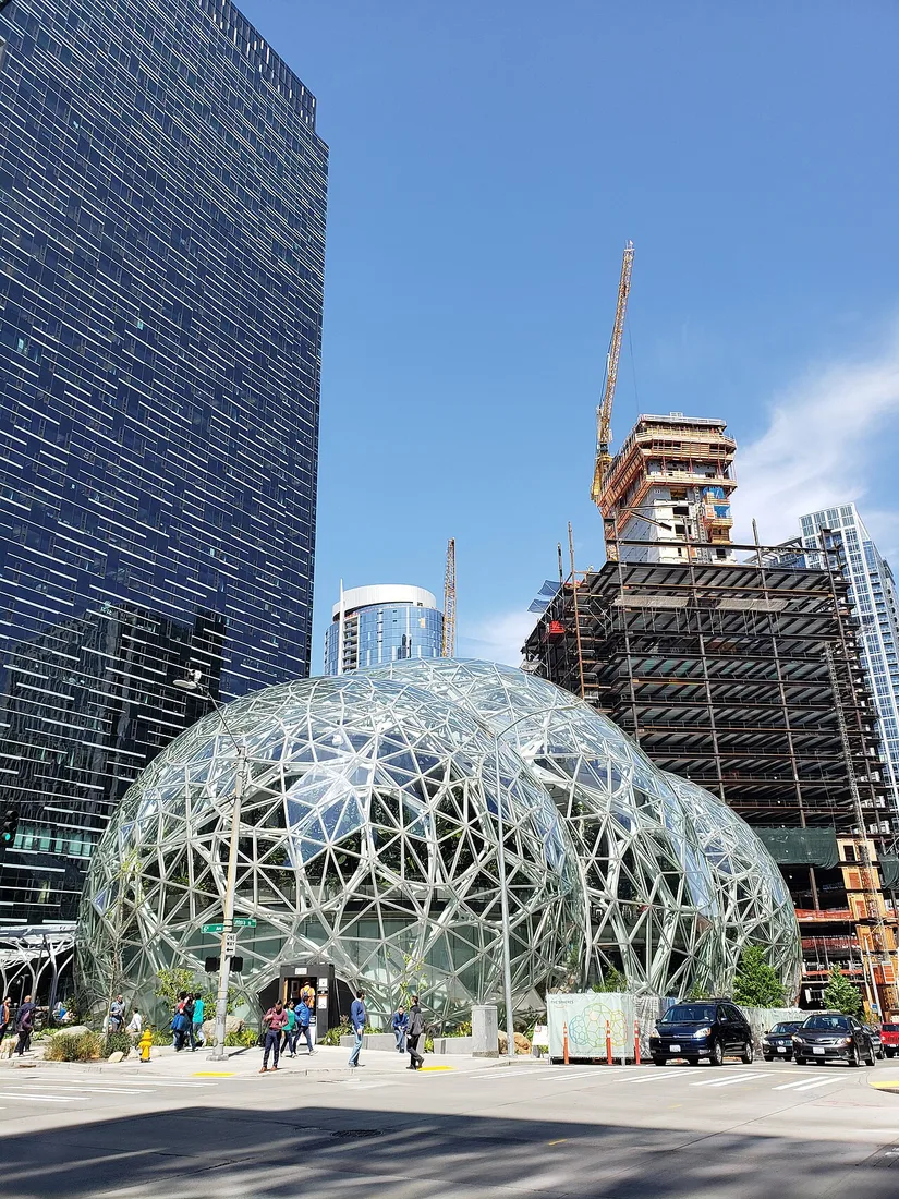 The Amazon Spheres in Seattle.
