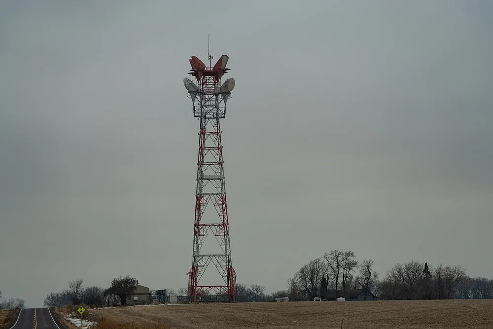 An American Tower communications site near Grantsburg, Wisconsin.