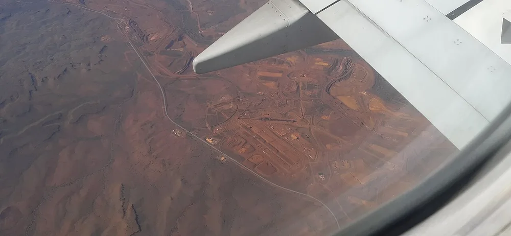 BHP’s Yandi mine viewed from the air.