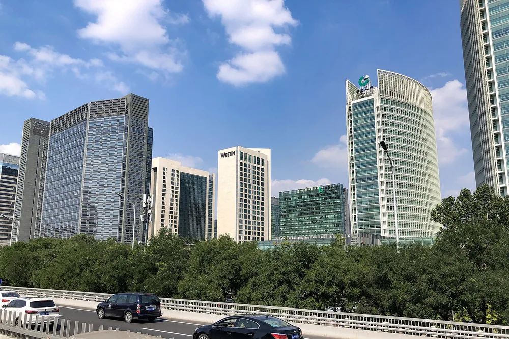 China Life office towers on Beijing’s Financial Street.