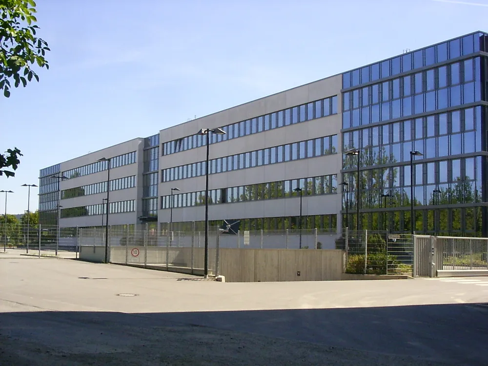 Lidl’s headquarters on Stiftsbergstraße in Neckarsulm, photographed in 2012.