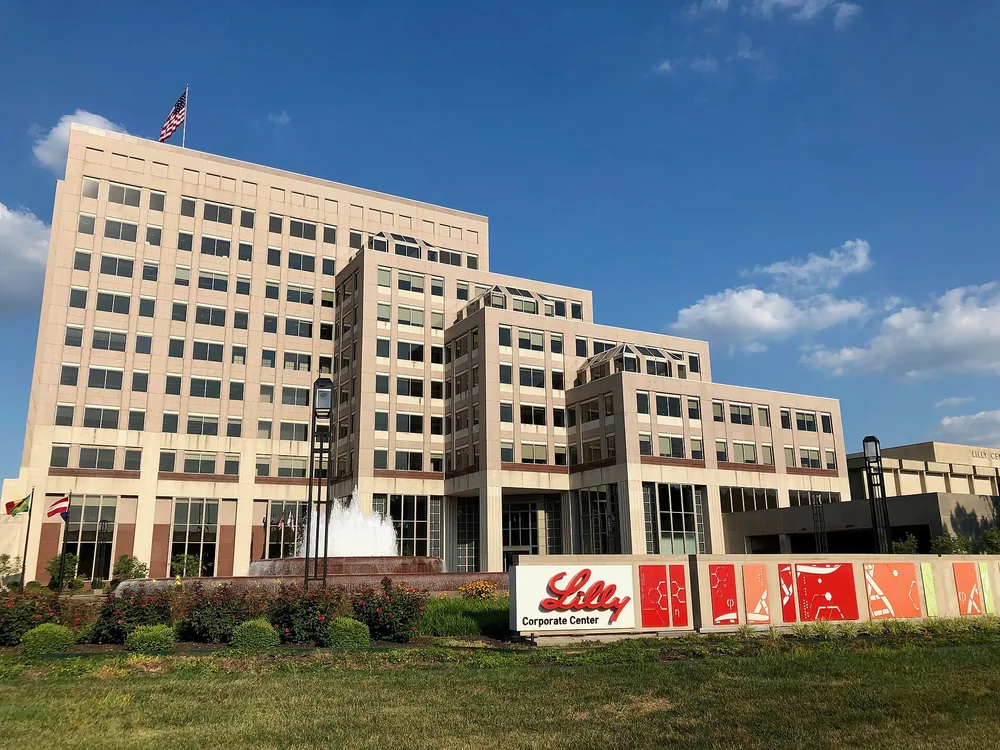 The main building of Eli Lilly’s corporate campus in Indianapolis.