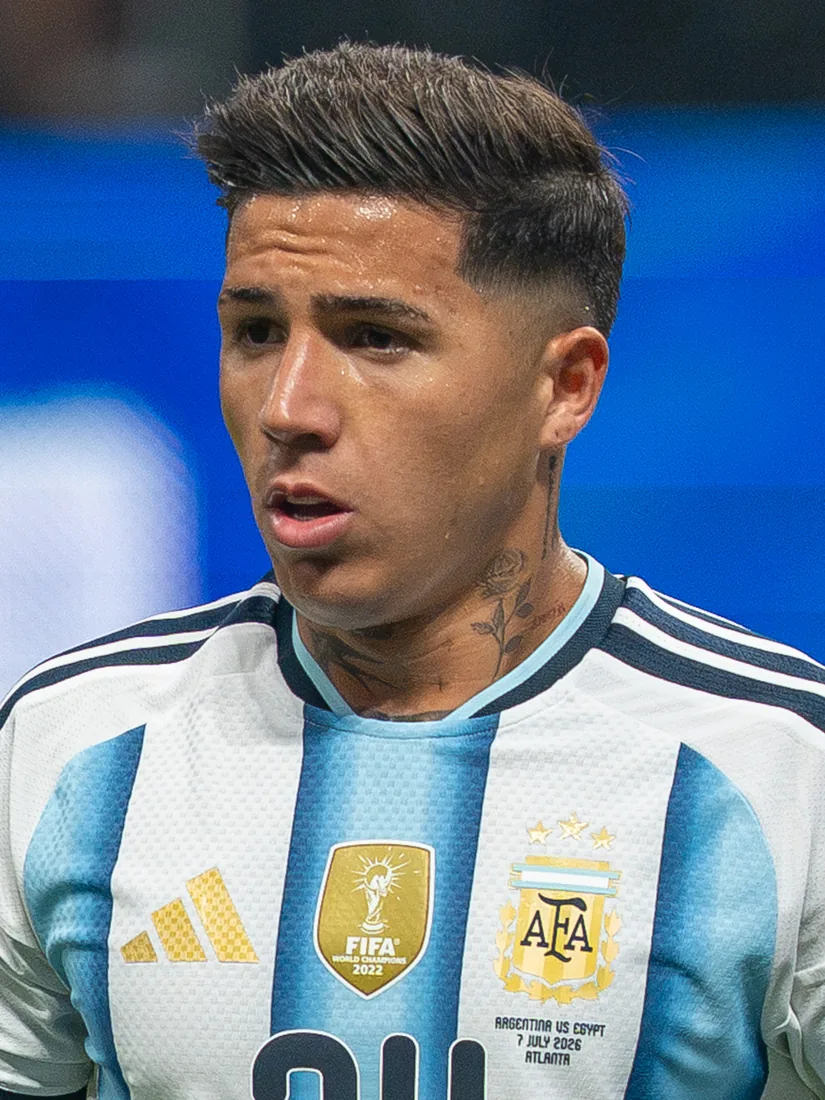 Enzo Fernández in an Argentina shirt.