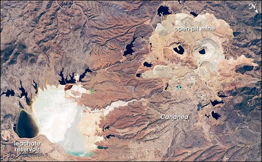 The Cananea mining area in Mexico.