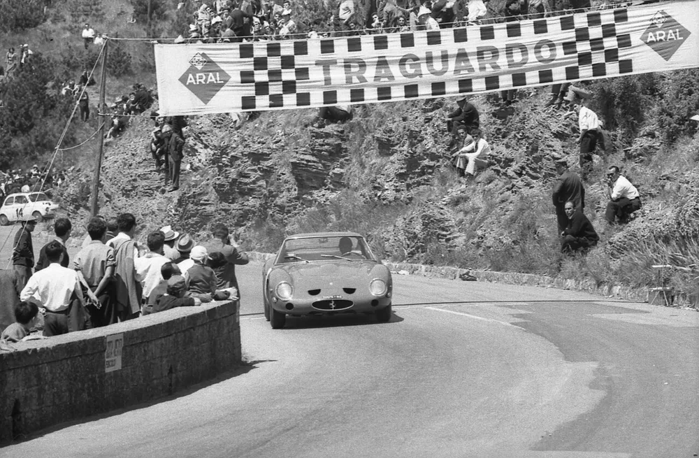 Ferrari 250 GTO chassis 3851 GT at the Consuma hill climb in 1964.