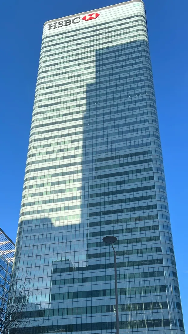 HSBC’s London office tower at 8 Canada Square.