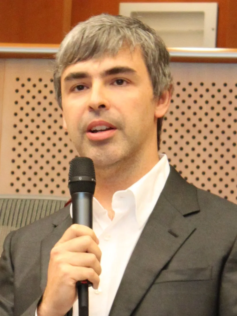 Larry Page speaking at the European Parliament in 2009.