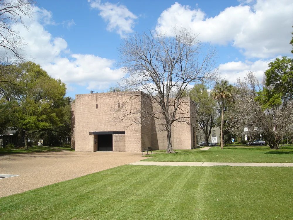 The brick exterior of the Rothko Chapel in Houston.