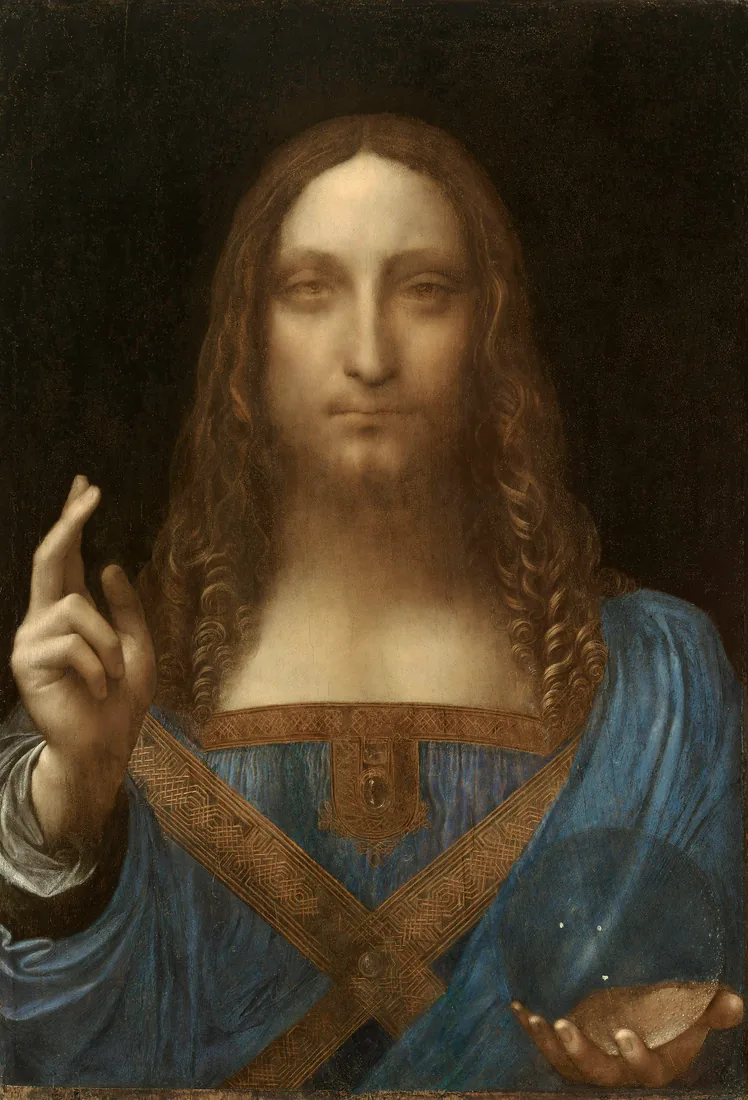 Salvator Mundi, attributed to Leonardo da Vinci, after restoration.