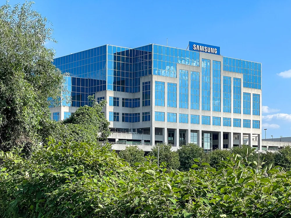 Samsung’s office building in Ridgefield Park, New Jersey.