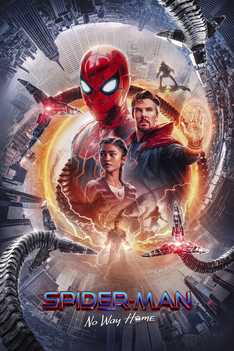 The theatrical poster for Spider-Man: No Way Home.