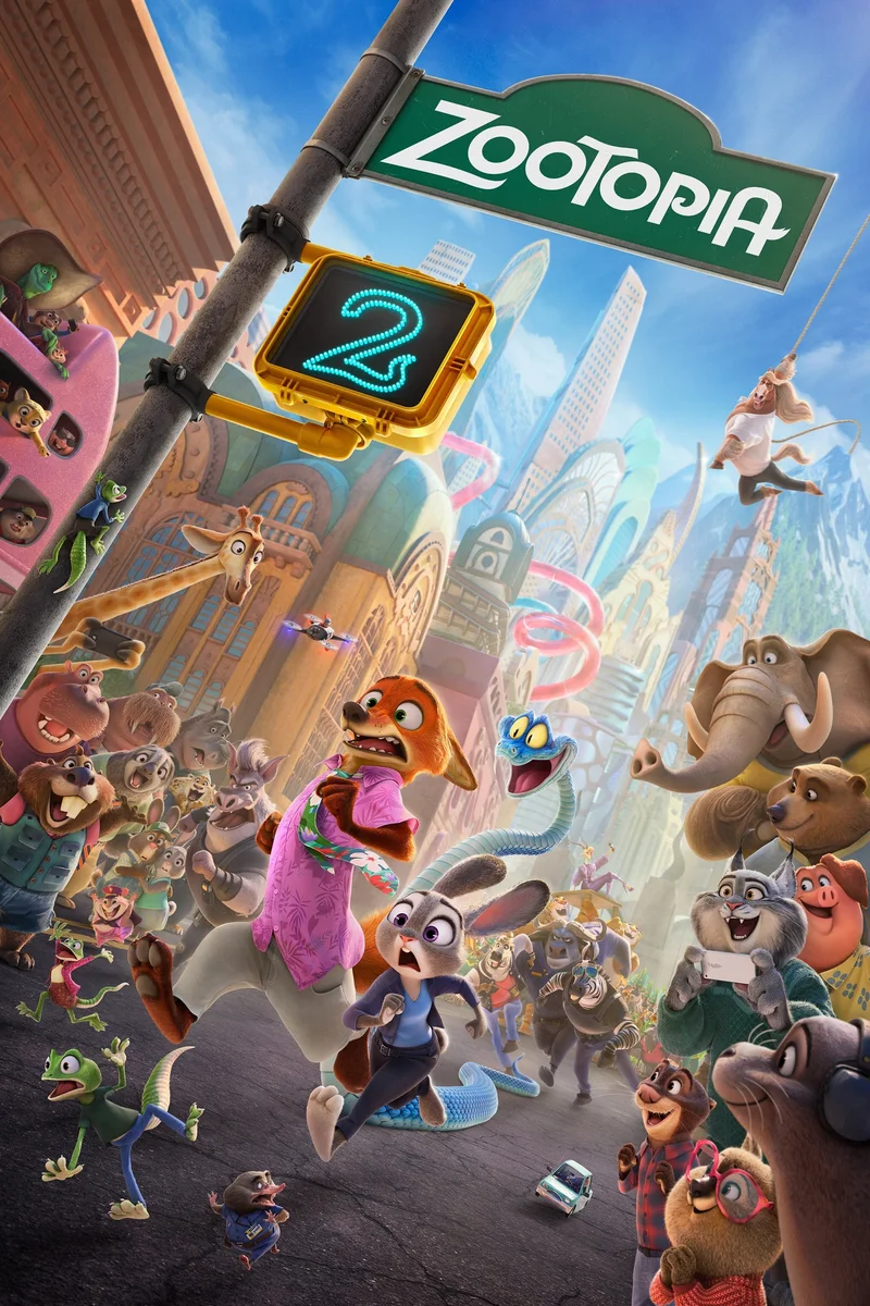 The theatrical poster for Zootopia 2.
