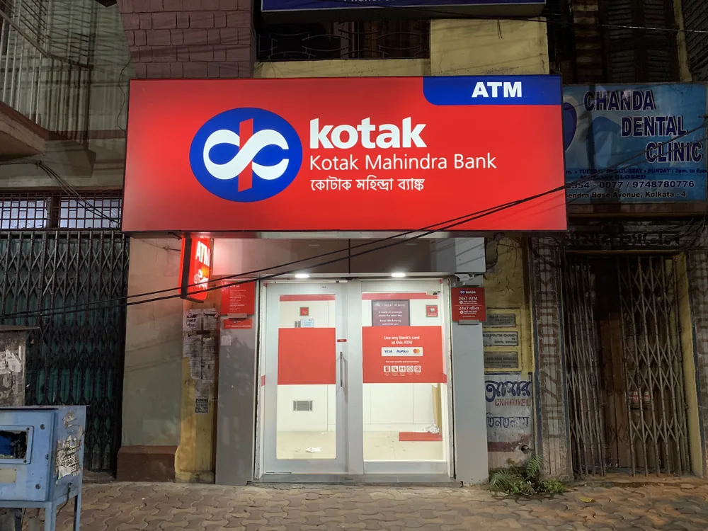 A Kotak Mahindra Bank ATM in Shyambazar, Kolkata.